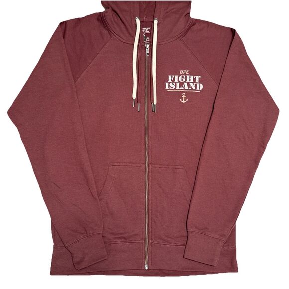 UFC Small Fight Island Zip Hoodie Sweatshirt Port/Purple/Plum Yaz Island NWT - Picture 2 of 7